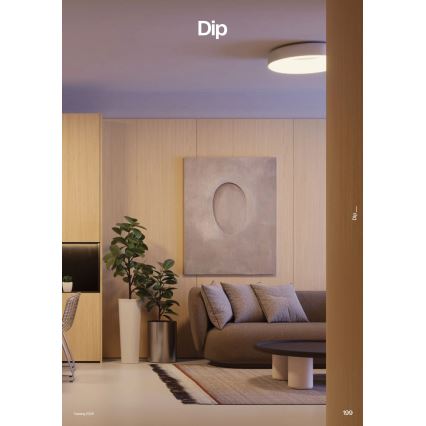 Redo 01-3941 - Plafonnier LED DIP/40W/230V 2700/3000/4000/5000/6500K IRC 90 Ø 62,4 cm blanc