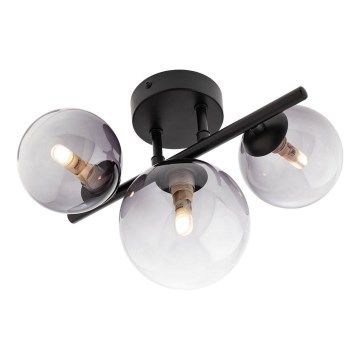 Redo 01-3988 - Plafonnier ASTRA 3xG9/8W/230V noir
