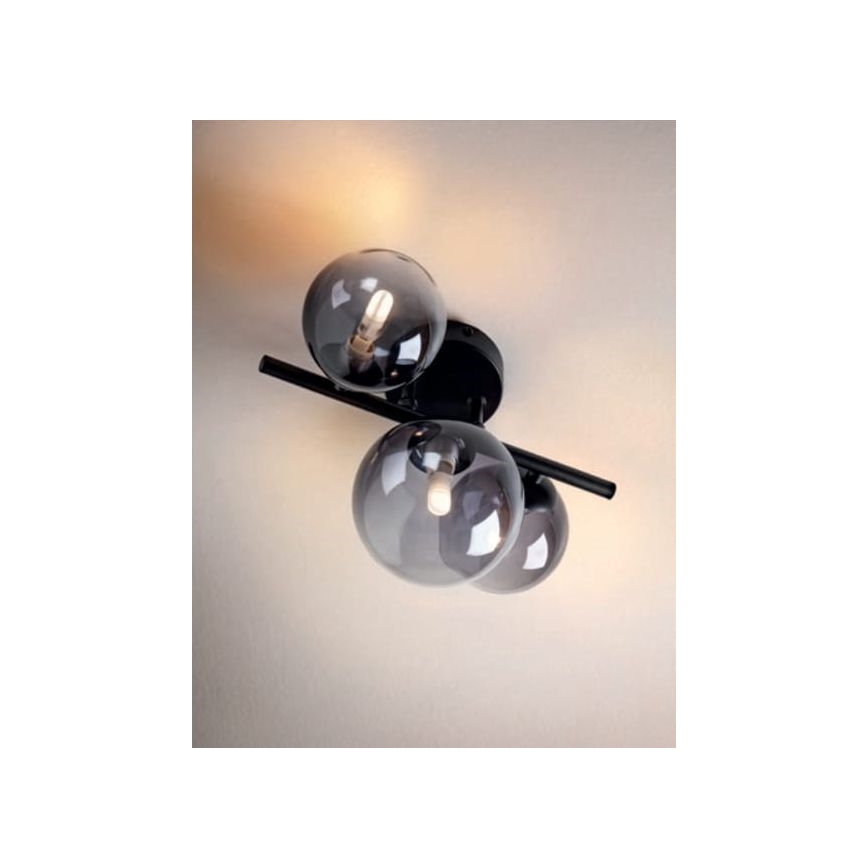 Redo 01-3988 - Plafonnier ASTRA 3xG9/8W/230V noir