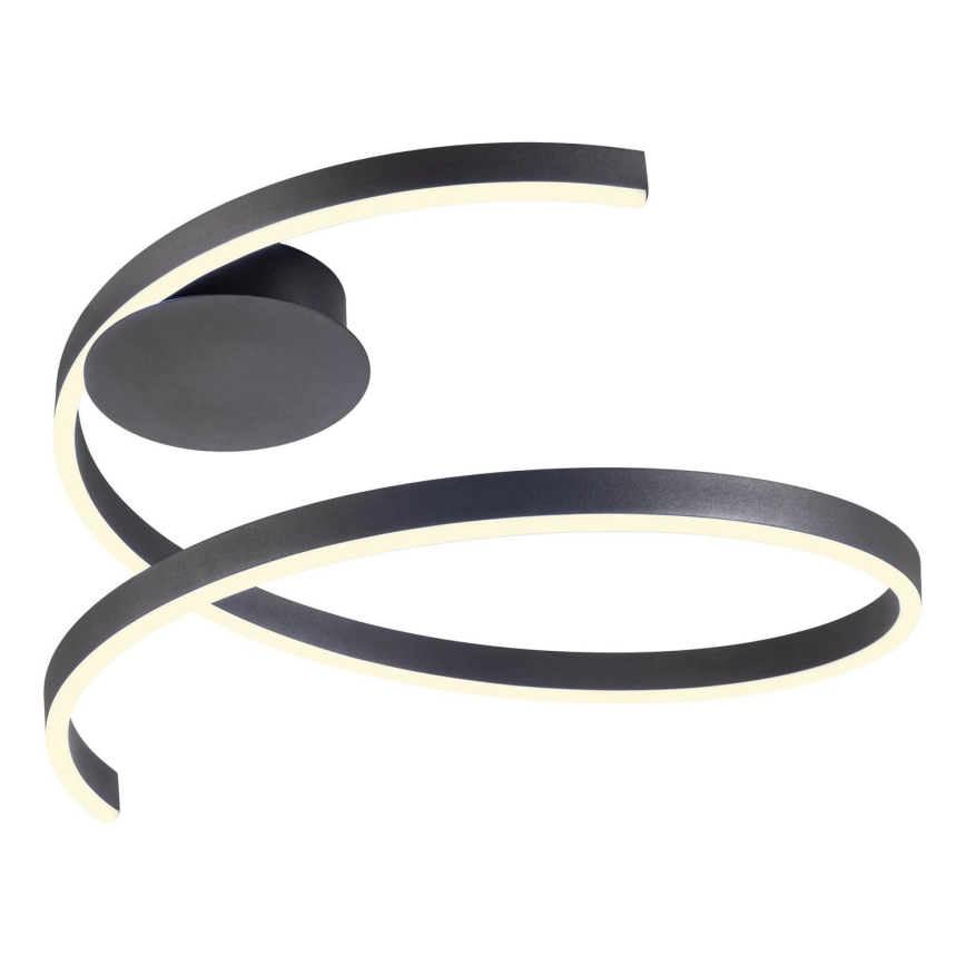 Redo 01-4012 - Plafonnier LED dimmable SCROLL, 38 W, 230 V, 3000K/4000K/6000K, IRC 90, Ø 60 cm, noir