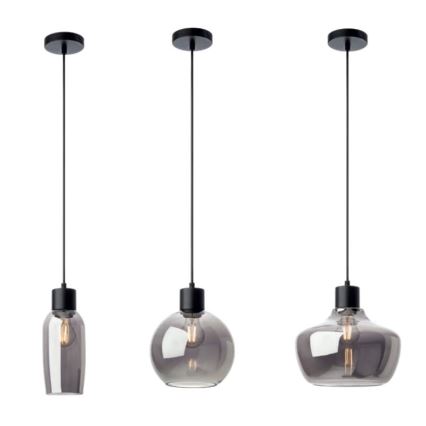 Redo 01-4045 - Suspension filaire ATLANTIS 1xE27/42W/230V d. 20 cm noir