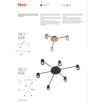 Redo 01-4050 - Spot NOA 3xGU10/10W/230V noir