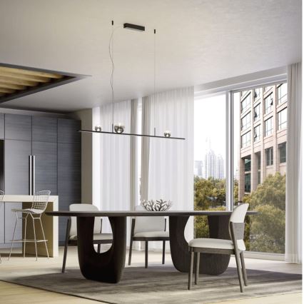 Redo 01-4302 - Suspension LED dimmable sur câble DUNE LED/48W/230V 3000K IRC 90 noir/fumé