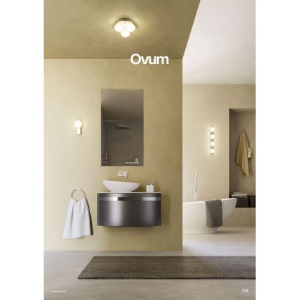 Redo 01-4308 - Plafonnier LED pour salle de bains OVUM 3x LED / 5W / 230V / 3000/4000K / IRC 90 / Ø 24 cm / IP44 / blanc/noir