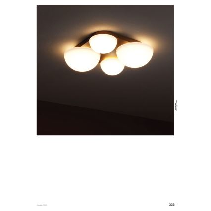 Redo 01-4332 - Plafonnier LED LUMIEN 4xLED/26W/230V 2700/3000K IRC 90 blanc/doré