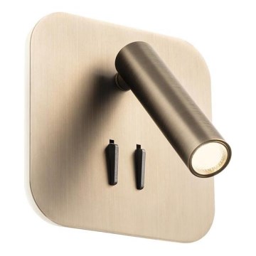 Redo 01-4473 - Applique murale LED QUDA LED/6W/230V + LED/3W CRI 90 USB bronze