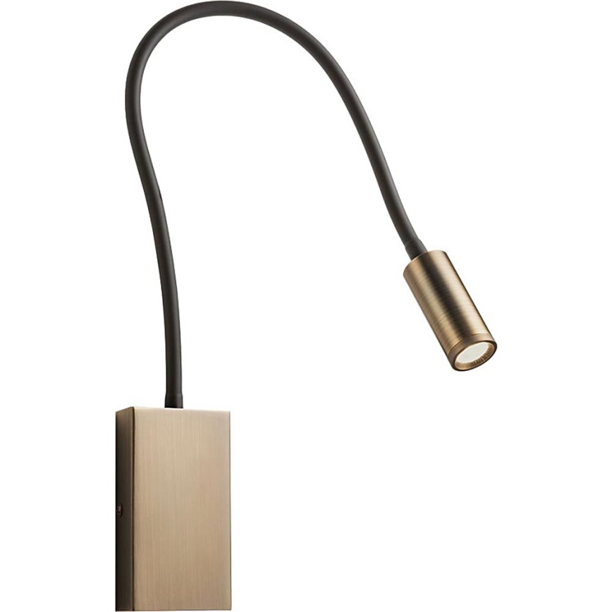 Redo 01-4475 - Lampe LED flexible WALLIE, 3 W, 230 V, USB, IRC 90, bronze
