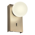 Redo 01-4658 - Applique murale LED NORMA LED/5W/230V IRC 90 USB blanc/bronze