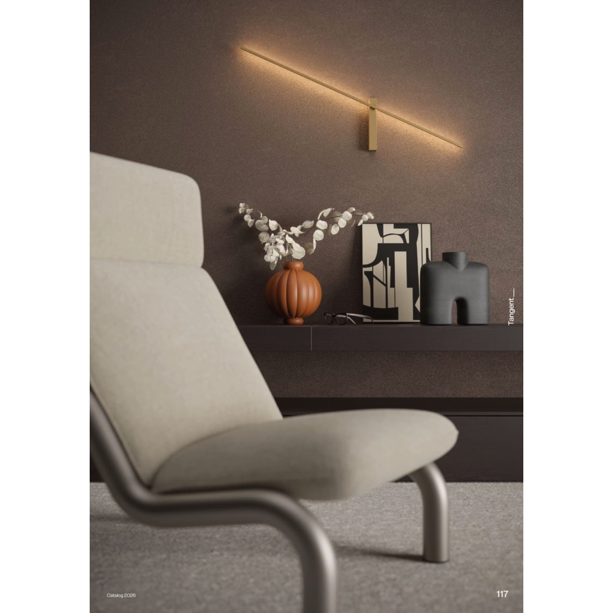 Redo 01-4672 - Applique murale LED TANGENT LED/6W/230V 2700/2850/3000K CRI 90 dorée