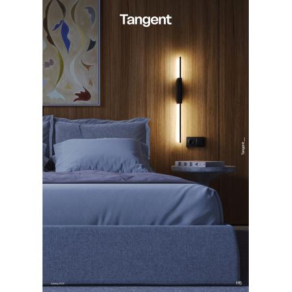 Redo 01-4673 - Applique murale LED TANGENT LED/6W/230V 2700/2850/3000K 73 cm IRC 90 noire