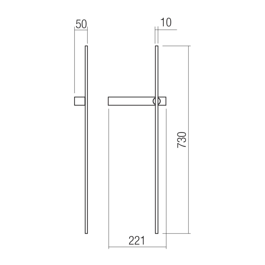 Redo 01-4673 - Applique murale LED TANGENT LED/6W/230V 2700/2850/3000K IRC 90 noire