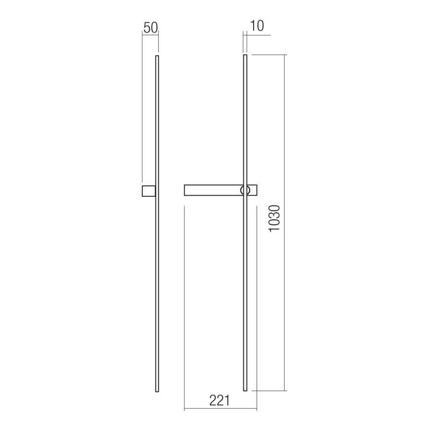 Redo 01-4674 - Applique murale LED TANGENT LED/9W/230V 2700/2850/3000K IRC 90 dorée