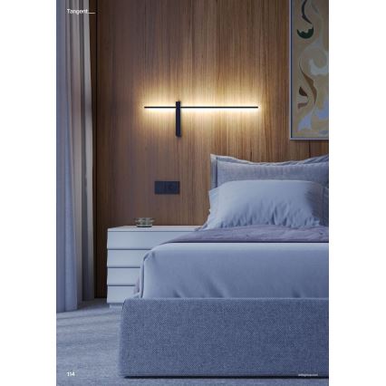 Redo 01-4675 - Applique murale LED TANGENT/9W/230V 2700/2850/3000K IRC 90 noire