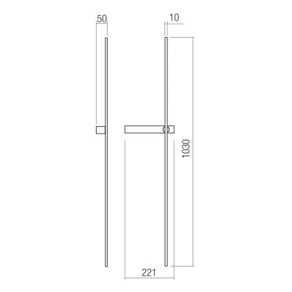 Redo 01-4675 - Applique murale LED TANGENT/9W/230V 2700/2850/3000K IRC 90 noire