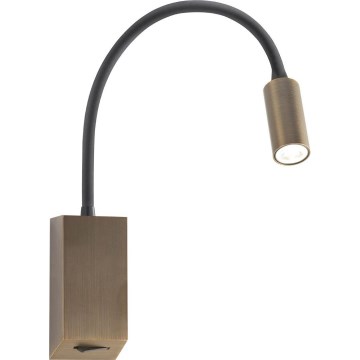 Redo 01-4802 - Lampe flexible LED HELLO LED/3W/230V bronze
