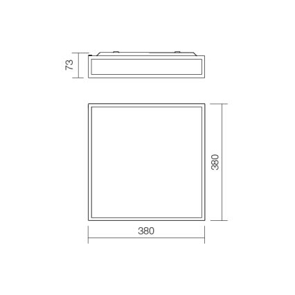 Redo 01-706 - Plafonnier de salle de bain EGO 4xE27/60W/230V 38x38 cm IP44