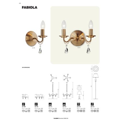 Redo 02-709 - Applique murale FABIOLA 1xE14/28W/230V