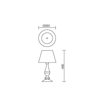 Redo 02-713 - Lampe de table FABIOLA 1xE27/28W/230V