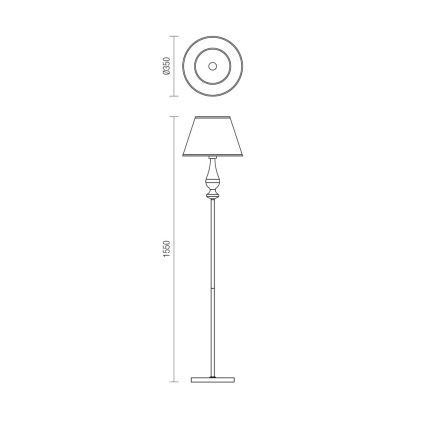 Redo 02-714 - Lampadaire FABIOLA 1xE27/42W/230V