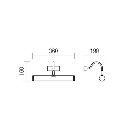 Redo 02-845 - Applique pour tableau CAIRO 2xE14/28W/230V