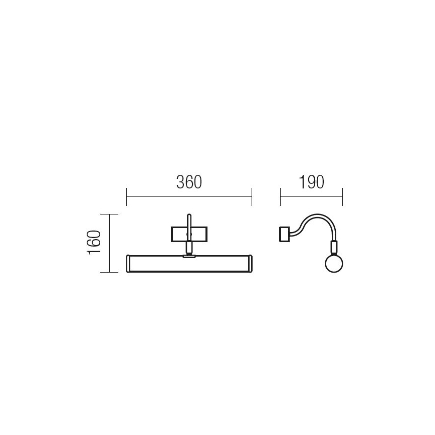 Redo 02-845 - Applique pour tableaux CAIRO 2xE14/28W/230V, 36 cm, laiton