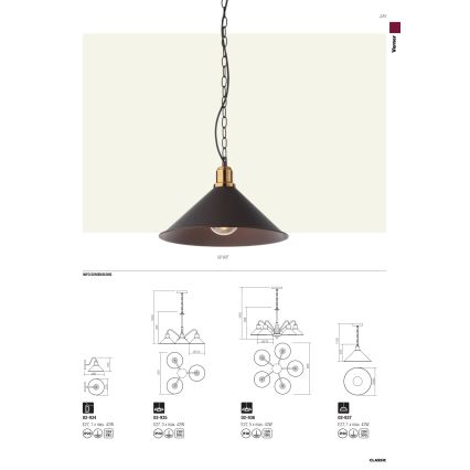 Redo 02-935 - Suspension avec chaîne VERNER 3xE27/42W/230V