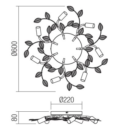 Redo 02-981 - Lustre TIARA 7xE14/28W/230V