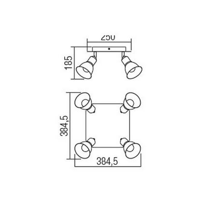 Redo 04-466 - Spot OLAF 4xE14/12W/230V