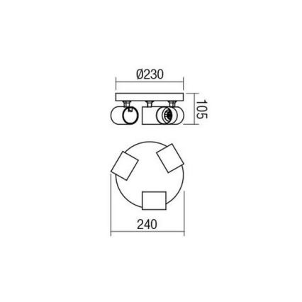 Redo 04-471 - Spot CAMEO 3xGU10/35W/230V