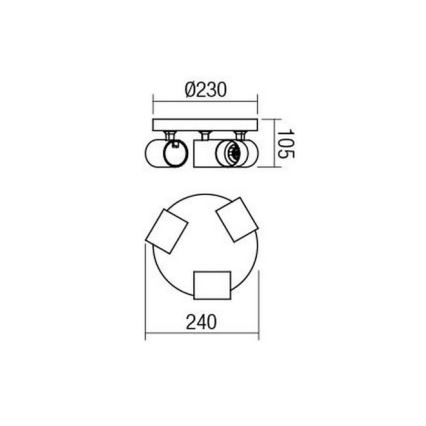 Redo 04-472 - Spot CAMEO 3xGU10/35W/230V