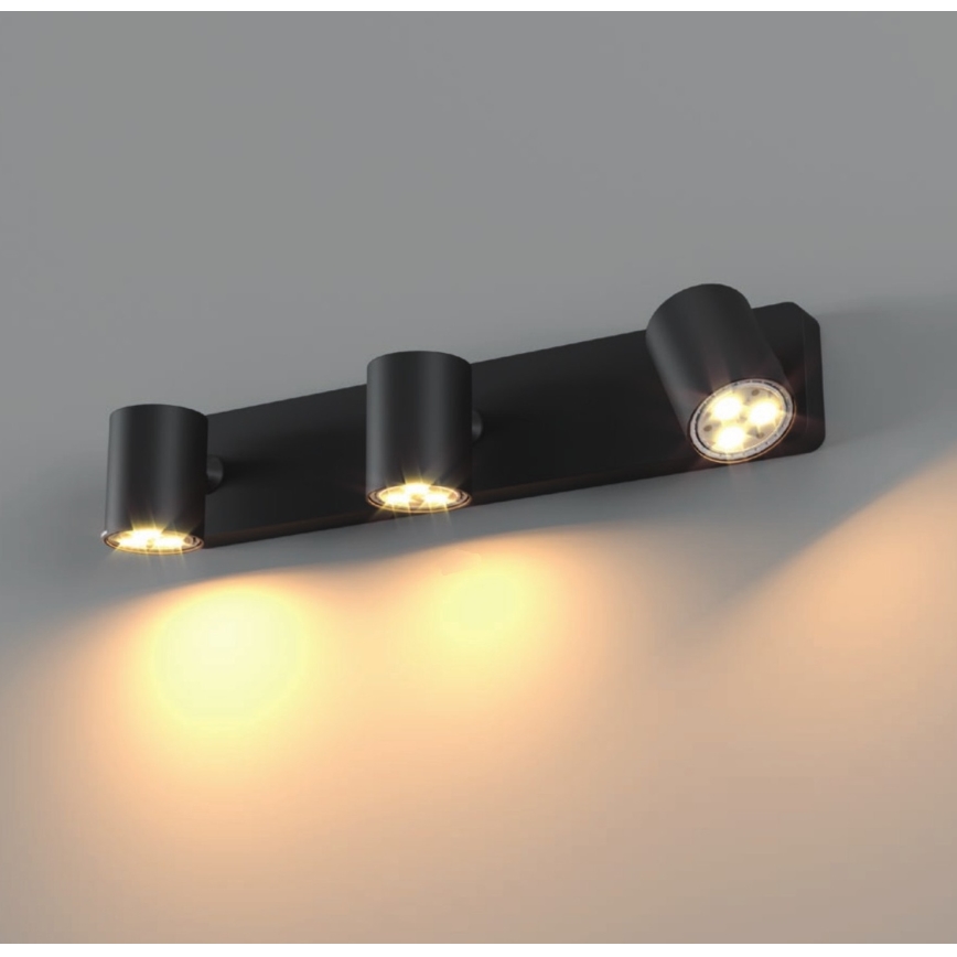 Redo 04-474 - Spot CAMEO 3xGU10/35W/230V noir