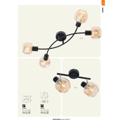 Redo 04-484 - Spot AMBER 2xE14/28W/230V