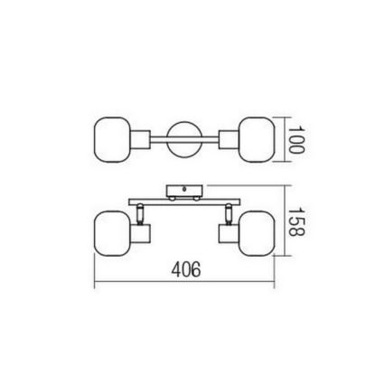 Redo 04-484 - Spot AMBER 2xE14/28W/230V