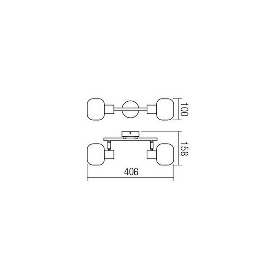 Redo 04-484 - Spot AMBER 2xE14/28W/230V