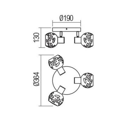 Redo 04-518 - Spot TORN 3xE14/28W/230V