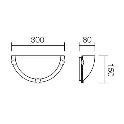 Redo 05-378 - Applique murale VIRGINIA 1xE27/42W/230V