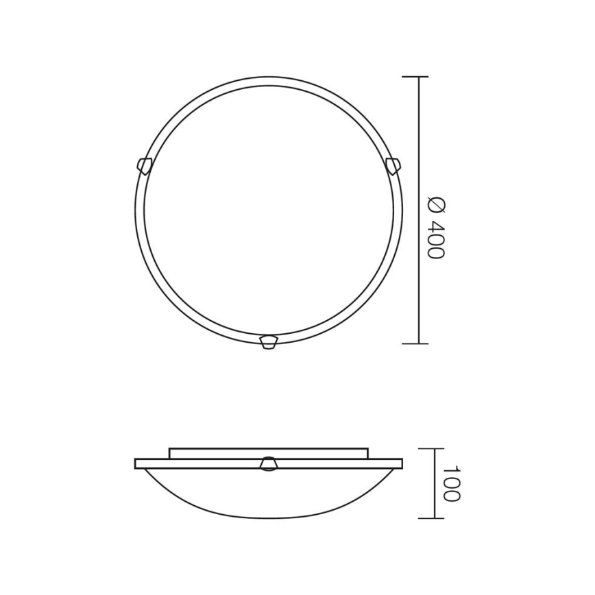 Redo 05-395 - Plafonnier VIRGINIA 2xE27/42W/230V d. 40 cm