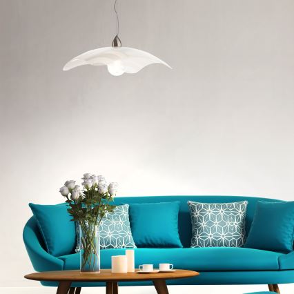 Redo 05-877 - Suspension sur câble COCOON 1xE27/42W/230V crème