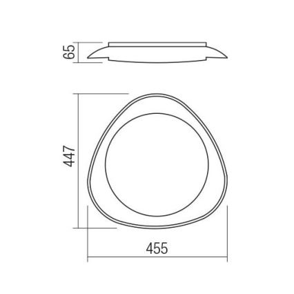 Redo 05-922 - Plafonnier VERENA LED/24W/230V anthracite