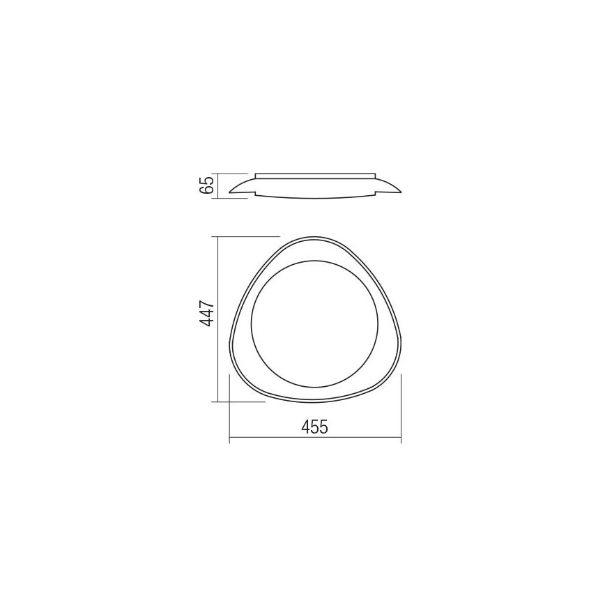 Redo 05-922 - Plafonnier VERENA LED/24W/230V anthracite