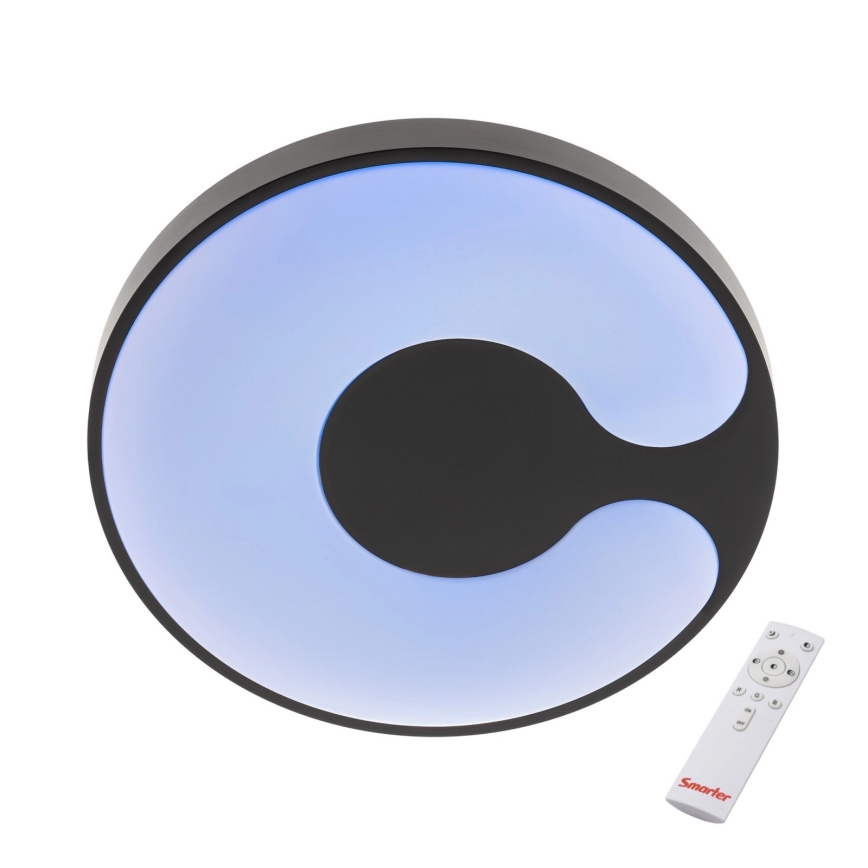 05-927 - Plafonnier LED RGBW dimmable BIGSI LED/48W/230V 3000-6500K Ø 50 cm noir + télécommande