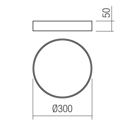 Redo 05-929 - Plafonnier KNOB LED/24W/230V 3000K-6500K 30 cm doré