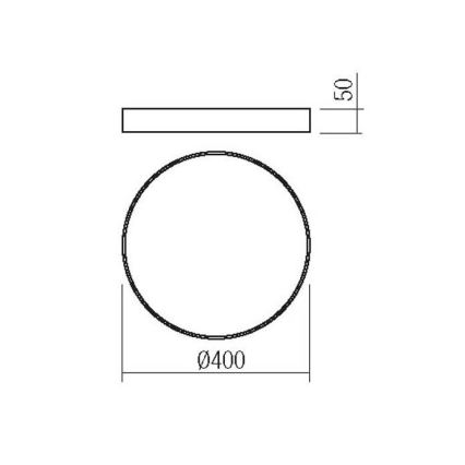 Redo 05-933 - Plafonnier KNOB LED/36W/230V 3000K-6500K 40 cm noir