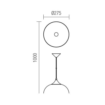 Redo 06-033 - Suspension avec fil COLINE 1xE27/42W/230V