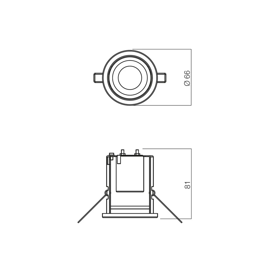 Redo 70215 - Plafonnier encastré FR 1xE14/30W/230V chrome mat
