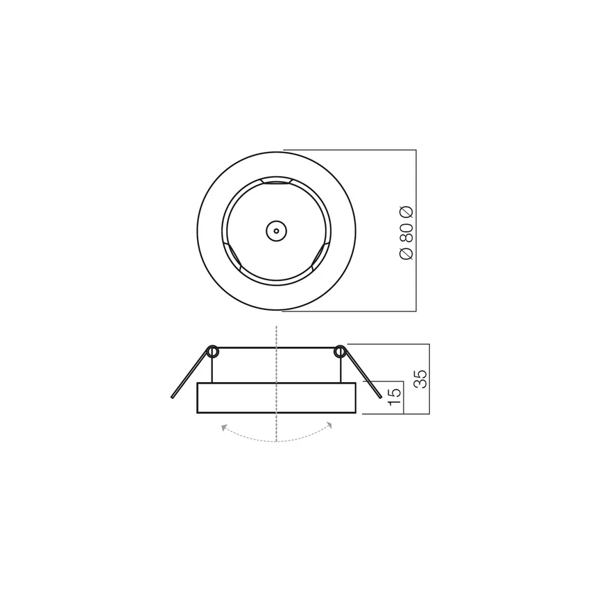Redo 70279 - Spot encastré MT 1xGU5,3/50W/12V chrome mat