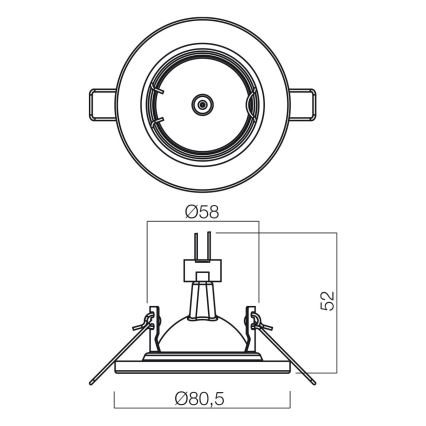 Redo 70307 - Spot encastrable MT 1xGU5,3/50W/12V blanc