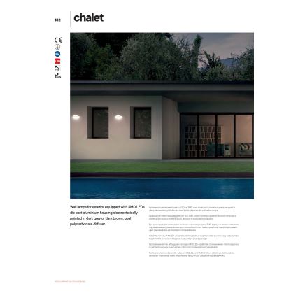 Redo 90001 - Applique murale d'extérieur LED CHALET LED/8W/230V IP54