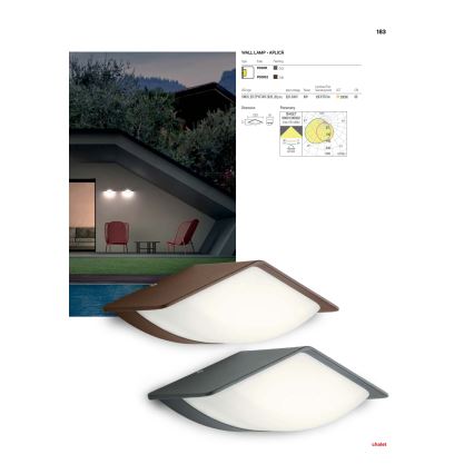 Redo 90002 - Applique murale LED extérieure CHALET 1xLED/8W/230V IP54