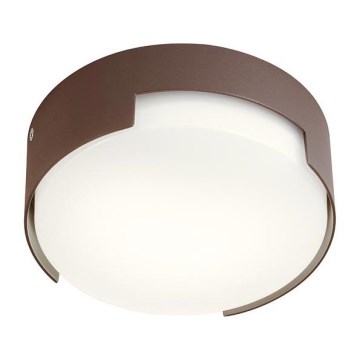 Redo 90004 - Plafonnier extérieur SKOR LED/12W/230V d. 15 cm IP54 marron